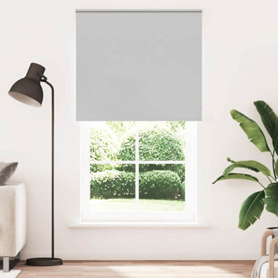 Berkfield Durable Roller Blind Blackout Light Grey 120X230 Cm Fabric Width 116.6 Cm Polyester - image 1