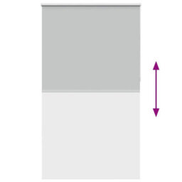 Berkfield Durable Roller Blind Blackout Light Grey 120X230 Cm Fabric Width 116.6 Cm Polyester - thumbnail 9