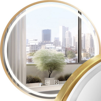 Mirror Led Rea Led P11396 mmj 70Cm Rose Gold, Glass - image 1