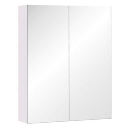 Homcom 60X75Cm Mirror Cabinet Wall Mount Storage Organizer Door Adjustable Shelf - thumbnail 2