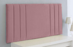 "Slumbre Rio Plush Velvet 2Ft6 Small Single 20"" Headboard -  Pink"