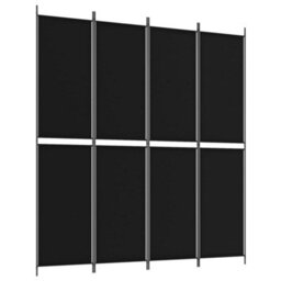 Vidaxl 4-Panel Room Divider Black 200X220 Cm Fabric Room Dividers - thumbnail 2