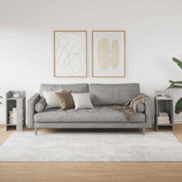 Berkfield Side Tables 2 Pcs With Shelf Grey Sonoma 25.5X27X60 Cm - thumbnail 3