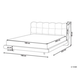 Beliani Bed Boucle Soulisse 180 X 200 Cm (Eu Super King) Off-White - thumbnail 3