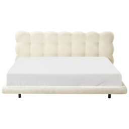 Beliani Bed Boucle Soulisse 180 X 200 Cm (Eu Super King) Off-White - thumbnail 7