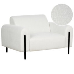 Beliani  Armchair Askim Boucle White - thumbnail 1