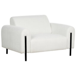 Beliani  Armchair Askim Boucle White - thumbnail 4