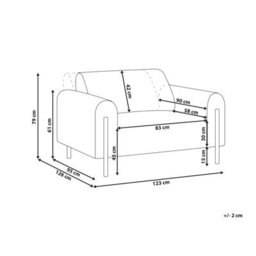 Beliani  Armchair Askim Boucle White - thumbnail 3
