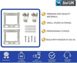Sisi UK Canvas Floater Box Frame Picture Hanging Kit With Cwh Hangers Hooks Screws And Nails For Stretched Canvas And Frames - thumbnail 3