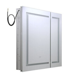 Homestylestore 750 X 750mm Wall Mounted Cool White Led Mirrored Door Bathroom Cabinet - thumbnail 1