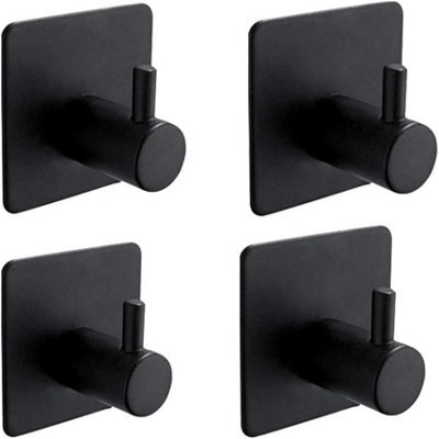 4-Piece 3M Adhesive Hooks, Bathroom Wall Hooks, Kitchen Towel Hooks, Picture Hangers Without Drilling - image 1