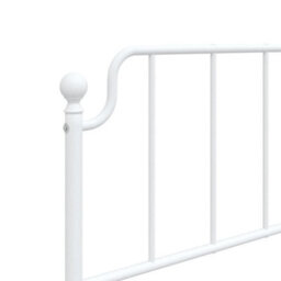 Berkfield Metal Bed Frame Without Mattress With Footboard White 107X203Cm - thumbnail 8