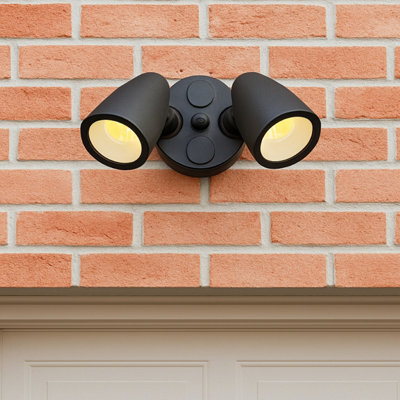 CGC Lighting Cgc Martha Ii Black Double Floodlight Led Outdoor - image 1