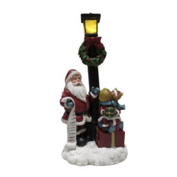 SecureFix Direct Light Up Santa And Reindeer Christmas Figurine (Xmas List Led Ornament Decoration)