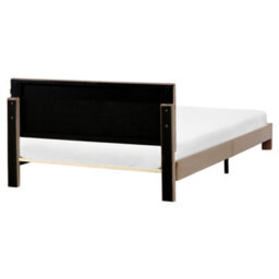 Beliani Bed With Storage Drawers Velvet Lonzac 160 X 200 Cm (Eu King Size) Taupe - thumbnail 8