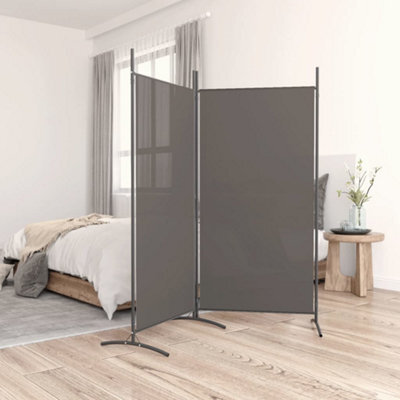 Berkfield 2-Panel Room Divider Anthracite 175X180 Cm Fabric - image 1