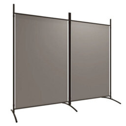 Berkfield 2-Panel Room Divider Anthracite 175X180 Cm Fabric - thumbnail 2