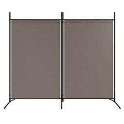Berkfield 2-Panel Room Divider Anthracite 175X180 Cm Fabric - thumbnail 3