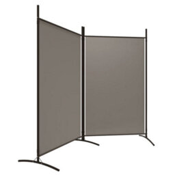 Berkfield 2-Panel Room Divider Anthracite 175X180 Cm Fabric - thumbnail 4