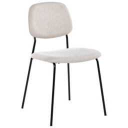 Beliani Set Of 4 Dining Chairs Riley Fabric Light Beige - thumbnail 4