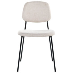 Beliani Set Of 4 Dining Chairs Riley Fabric Light Beige - thumbnail 5