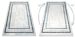 RugsX Modern Carpet Duke 51523 Cream / Blue - Frame, Structured, Very Soft,   180X270 Cm - thumbnail 2