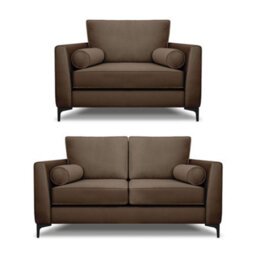 Modern Home Zara 2 Seater And Lovechair Set Mole - thumbnail 1