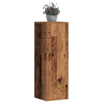 Walplus Plant Stands 2 Pcs Old Wood 33X33X100 Cm Engineered Wood - image 1