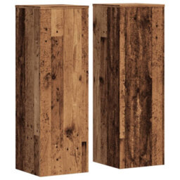 Walplus Plant Stands 2 Pcs Old Wood 33X33X100 Cm Engineered Wood - thumbnail 2