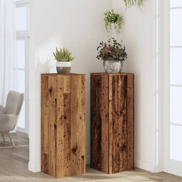 Walplus Plant Stands 2 Pcs Old Wood 33X33X100 Cm Engineered Wood - thumbnail 3