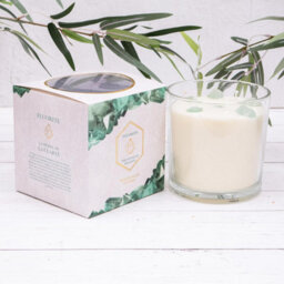 Annibells Crystal Infused Scented Glass Candle Pots (12971) - Green