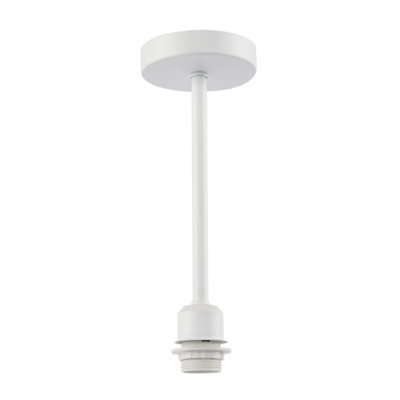 Happy Homewares Classic Matte White Ceiling Light Fixture To Showcase Lamp Shades - image 1
