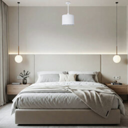 Happy Homewares Classic Matte White Ceiling Light Fixture To Showcase Lamp Shades - thumbnail 7