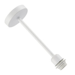 Happy Homewares Classic Matte White Ceiling Light Fixture To Showcase Lamp Shades - thumbnail 4