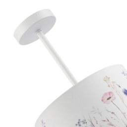 Happy Homewares Classic Matte White Ceiling Light Fixture To Showcase Lamp Shades - thumbnail 5