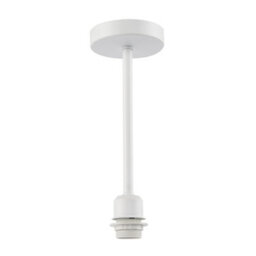 Happy Homewares Classic Matte White Ceiling Light Fixture To Showcase Lamp Shades - thumbnail 1