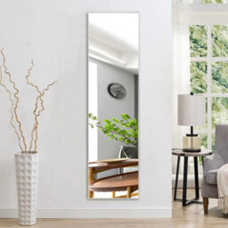 Living And Home Modern Home Bedroom Gold Wall-Mounted Floor-Standing Dual-Use Full-Length Mirror 40Cm W X 150Cm H