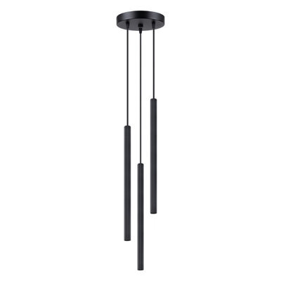 Sollux Lighting Arche Steel Black 3 Lights Modern Pendant Lamps