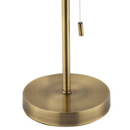 Happy Homewares Traditional And Classic Table Lamp Base In Antique Brass With Pull Cord Switch - thumbnail 3