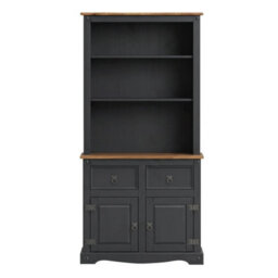 Dresser Small 2 Door Sideboard Charcoal Mexican Solid Wood Pine Wooden - thumbnail 6