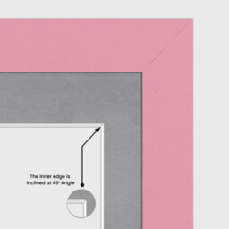 AK Frames 80X70Cm Pastel Pink Modern Multi Photo Frame With Mid Grey Mount - Holds 20 Apertures (18X) 6X4, (2X) 4X4 Photos - thumbnail 7