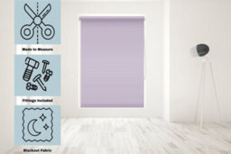 Caecus Blinds Made To Measure Blackout Roller Blind Lavender 090Cm - thumbnail 2