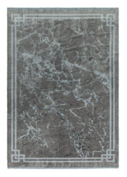 Silver Luxurious Modern Abstract Bordered Rug For Bedroom & Living Room-200Cm X 290Cm - thumbnail 5