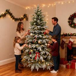 Shatchi 4Ft Prelit Green Lapland Fir Christmas Tree Warm White Leds - thumbnail 3