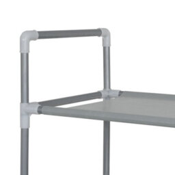 Walplus Shoe Rack With 10 Shelves Metal And Non-Woven Fabric Silver - thumbnail 5