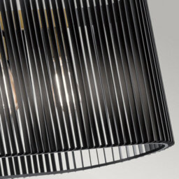 Luminosa Lighting Luminosa Kichler Linara Wire Frame Pendant Ceiling Light Black & Natural Brass - thumbnail 4