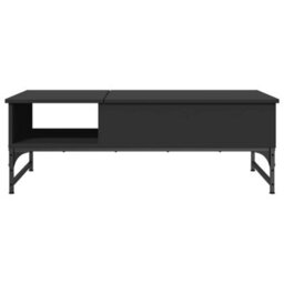 Berkfield Coffee Table Black 100X50X35 Cm Engineered Wood And Metal - thumbnail 5