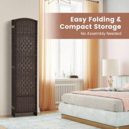 Costway 271 X 180Cm 6-Panel Room Divider Folding Privacy Screen - thumbnail 5