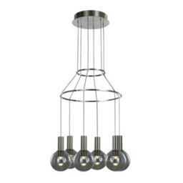 Luminosa Lighting Luminosa Modern Led Hanging Pendant Chrome, Warm White 3000K 1260Lm Dimmable