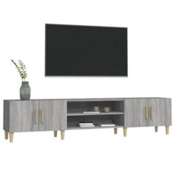 Berkfield Tv Cabinet Grey Sonoma 180X31.5X40 Cm Engineered Wood - thumbnail 4